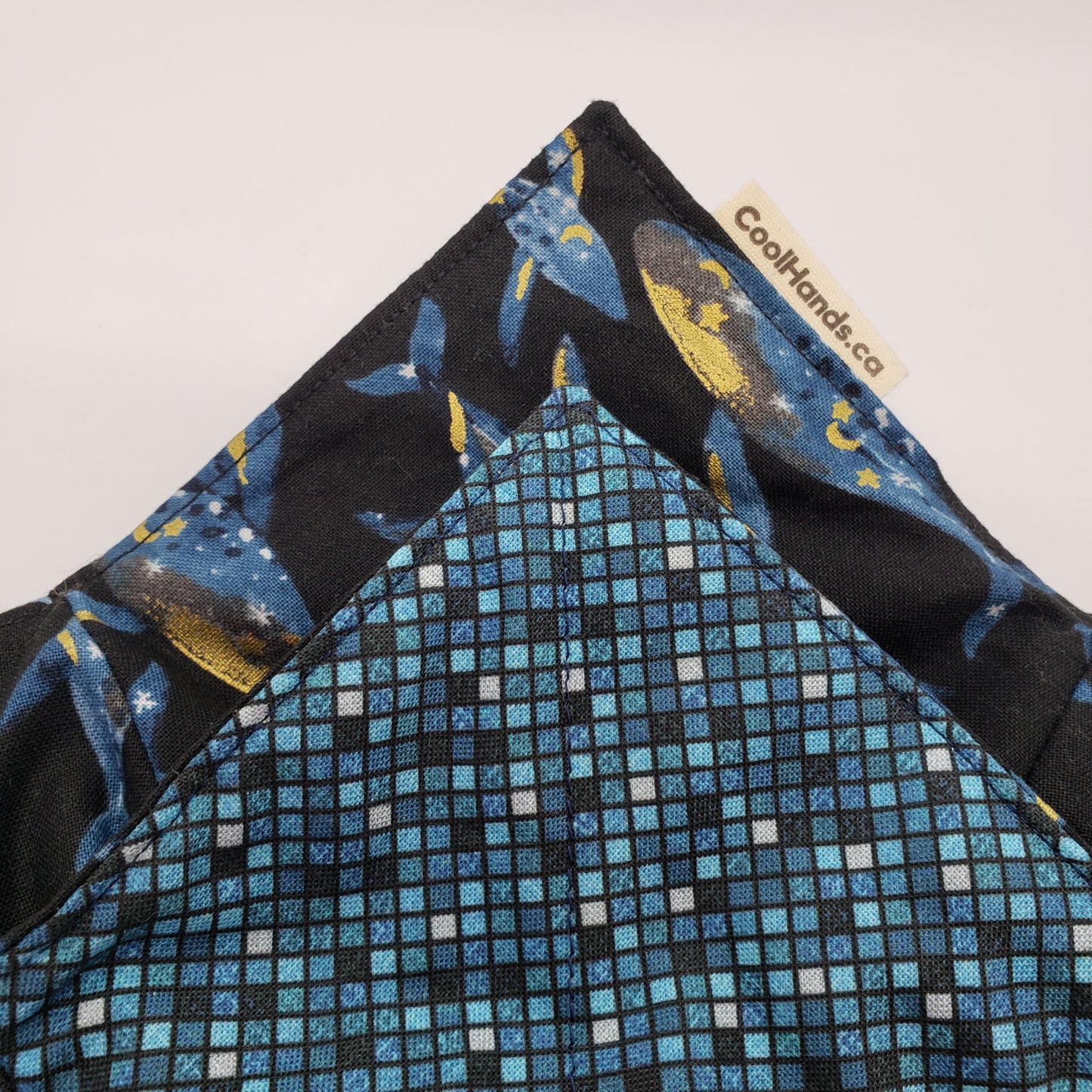 100% Cotton Microwavable Bowl Cozy - Deep Blue Sea