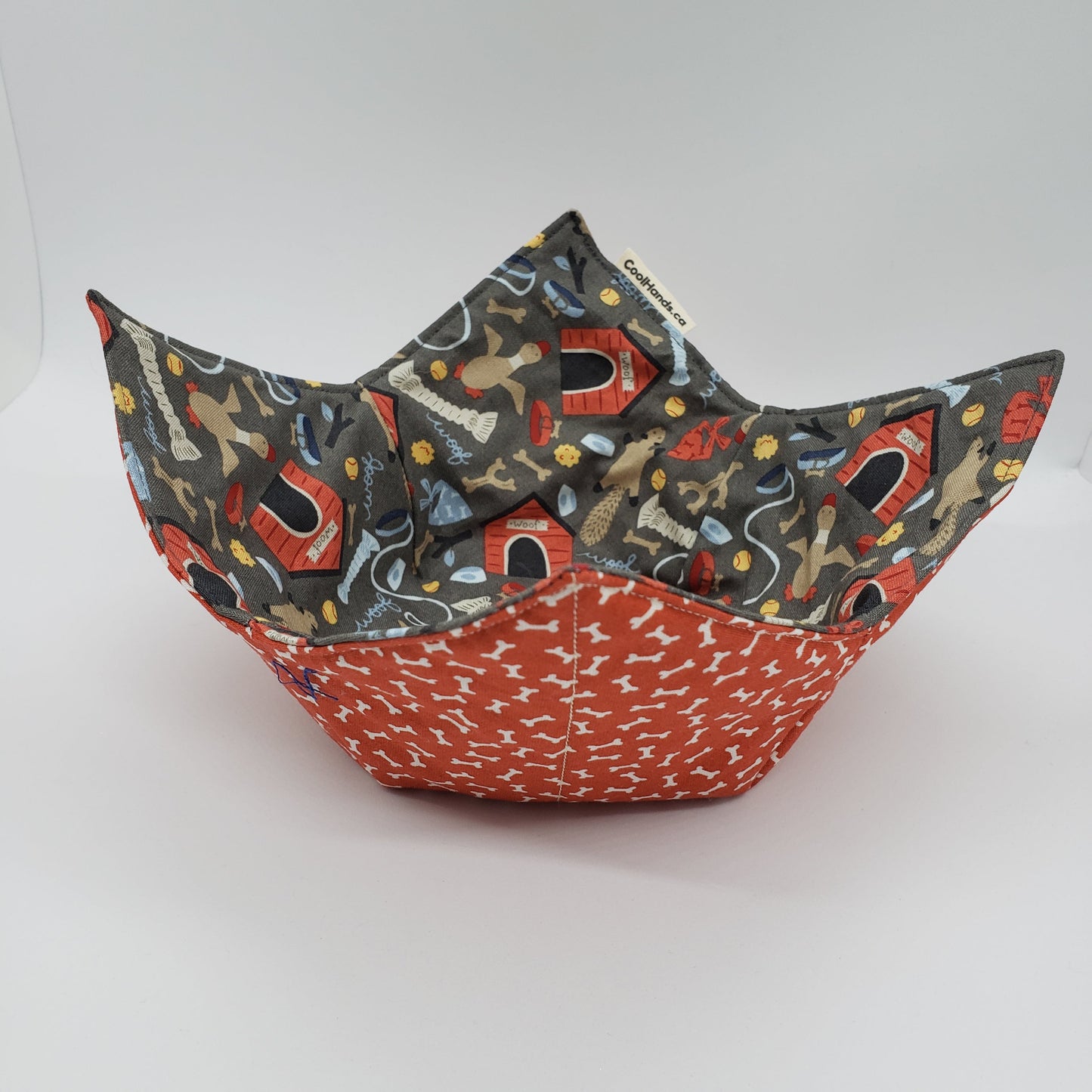 100% Cotton Microwavable Bowl Cozy - In The Doghouse