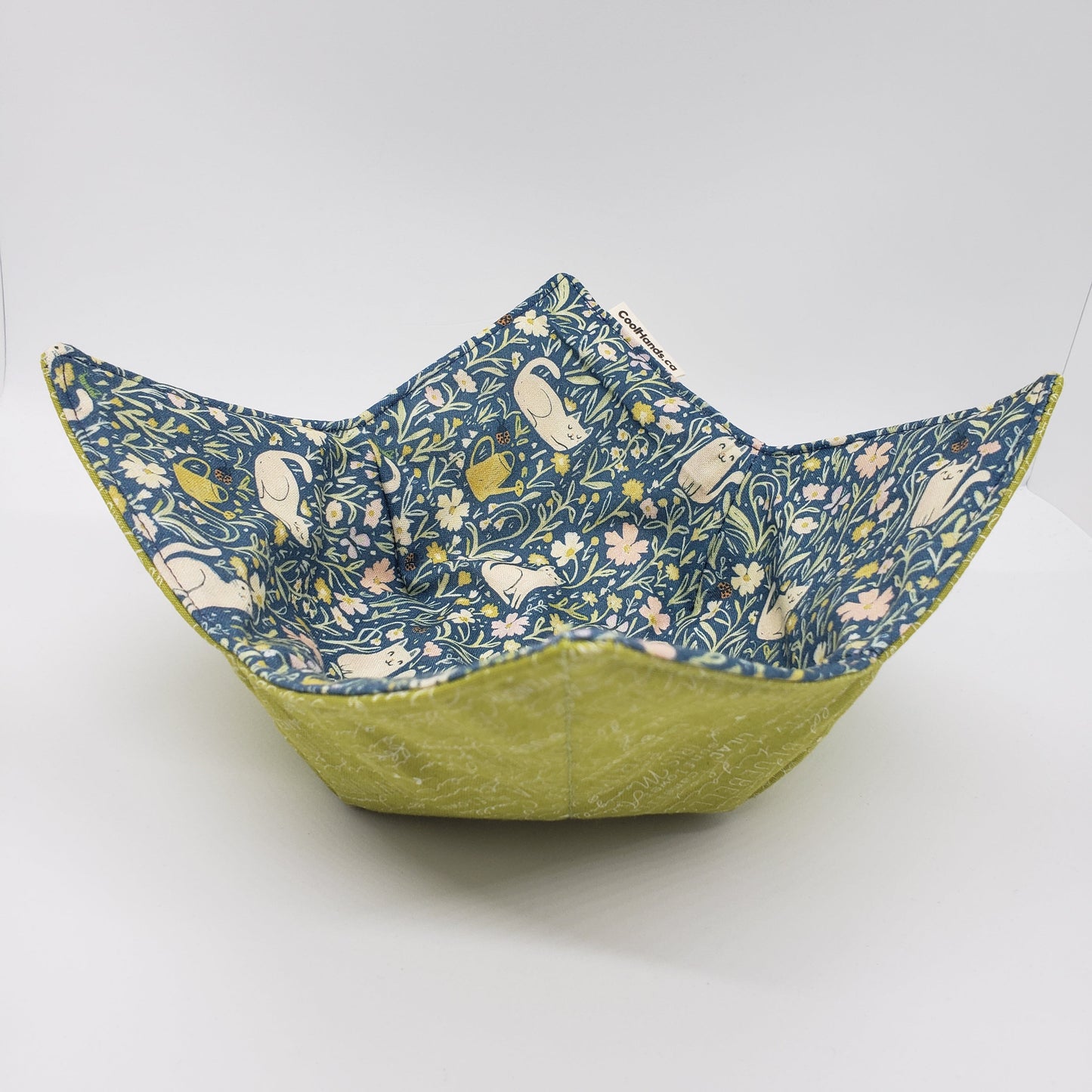 100% Cotton Microwavable Bowl Cozy - First Day of KittyGarden
