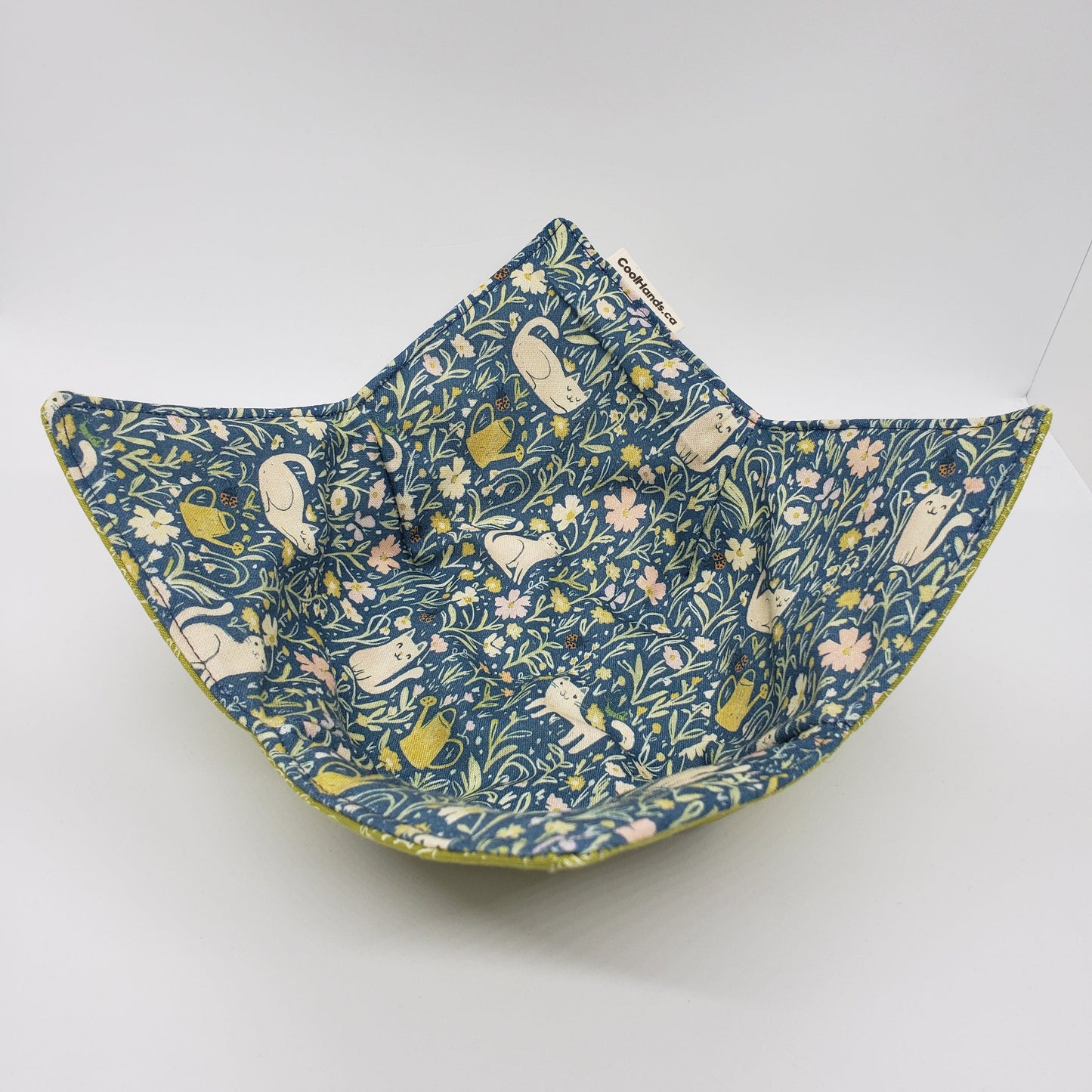 100% Cotton Microwavable Bowl Cozy - First Day of KittyGarden