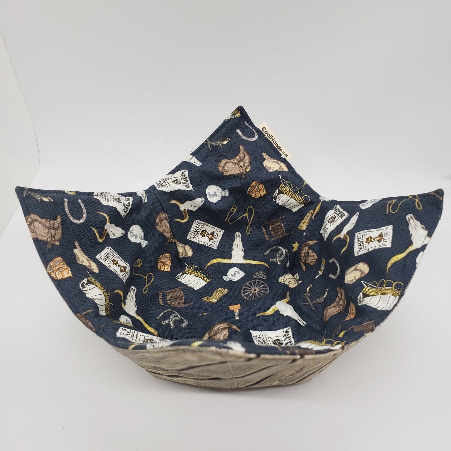 100% Cotton Microwavable Bowl Cozy - Wild, Wild West