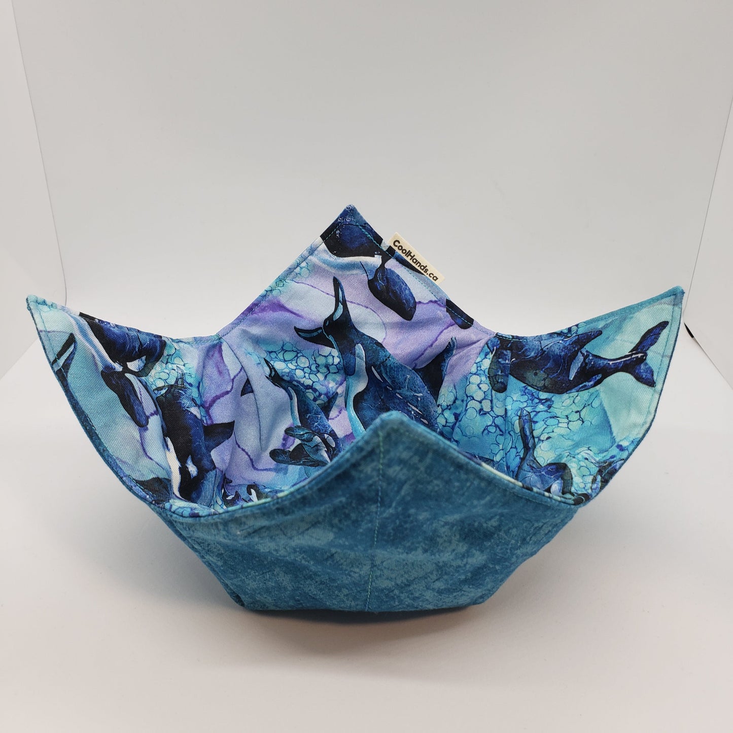 100% Cotton Microwavable Bowl Cozy - Orcinus Orca