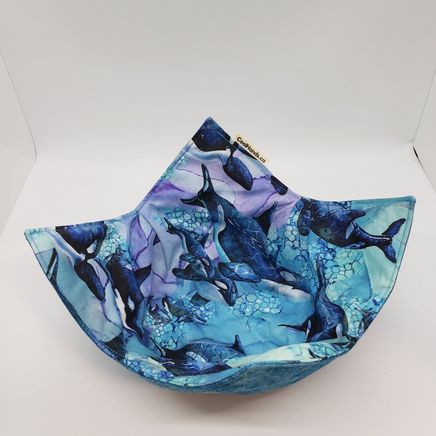 100% Cotton Microwavable Bowl Cozy - Orcinus Orca