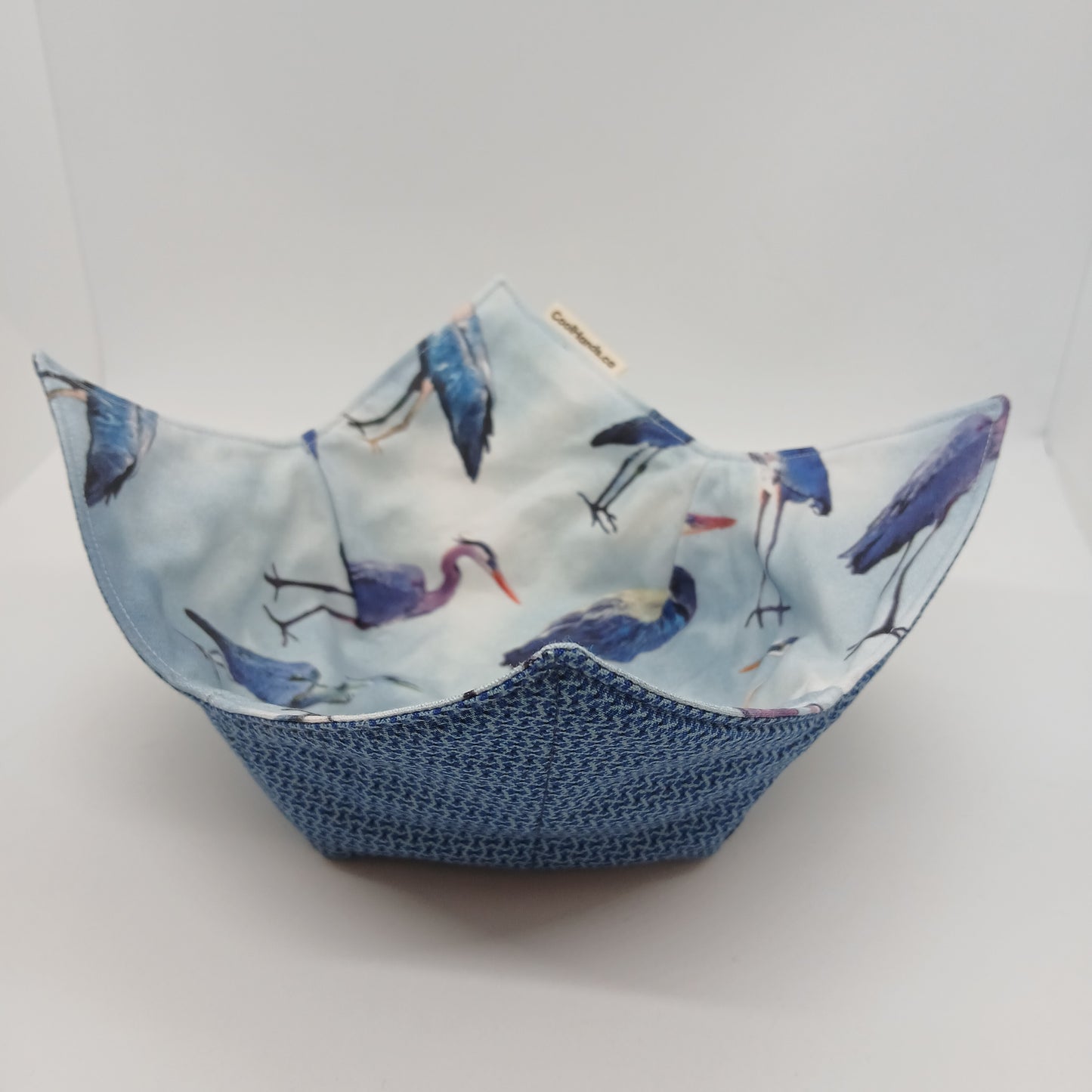 100% Cotton Microwavable Bowl Cozy - Heron There'n Everywhere