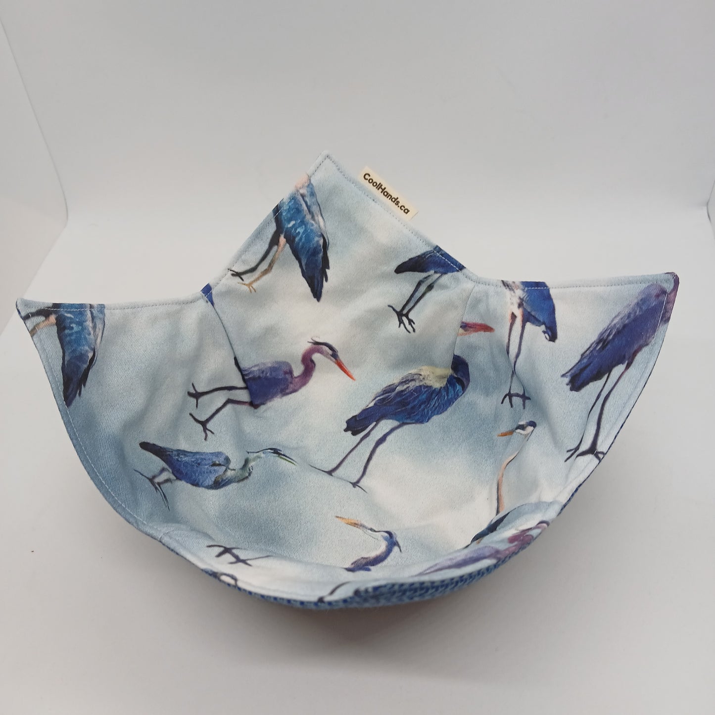 100% Cotton Microwavable Bowl Cozy - Heron There'n Everywhere