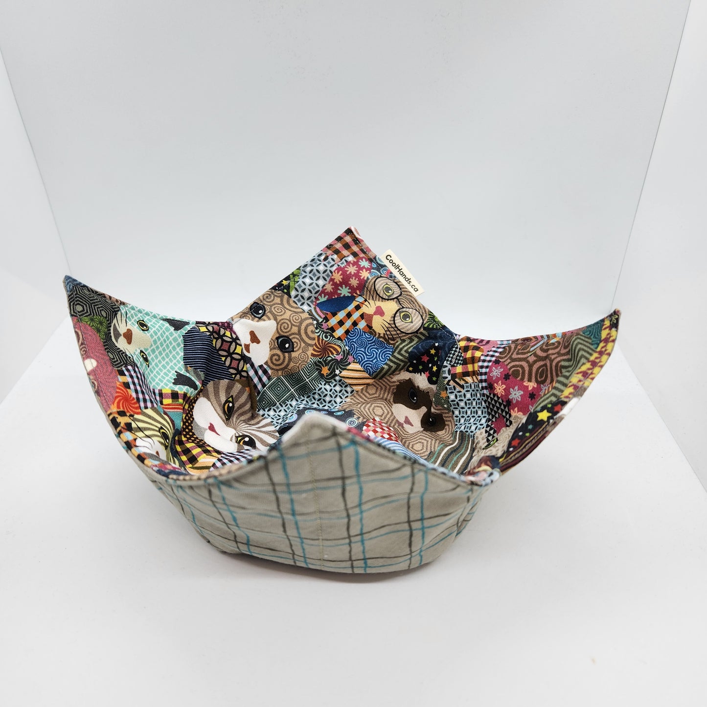 100% Cotton Microwavable Bowl Cozy - Patch Me If You Can