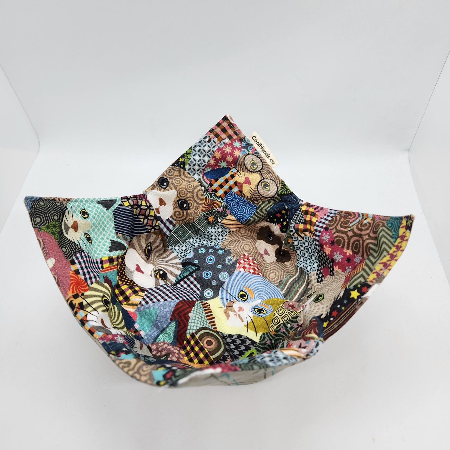100% Cotton Microwavable Bowl Cozy - Patch Me If You Can