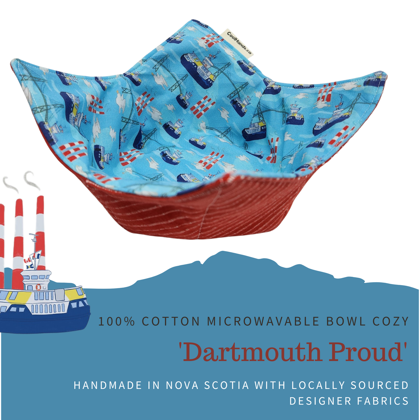 100% Cotton Microwavable Bowl Cozy - Dartmouth Proud