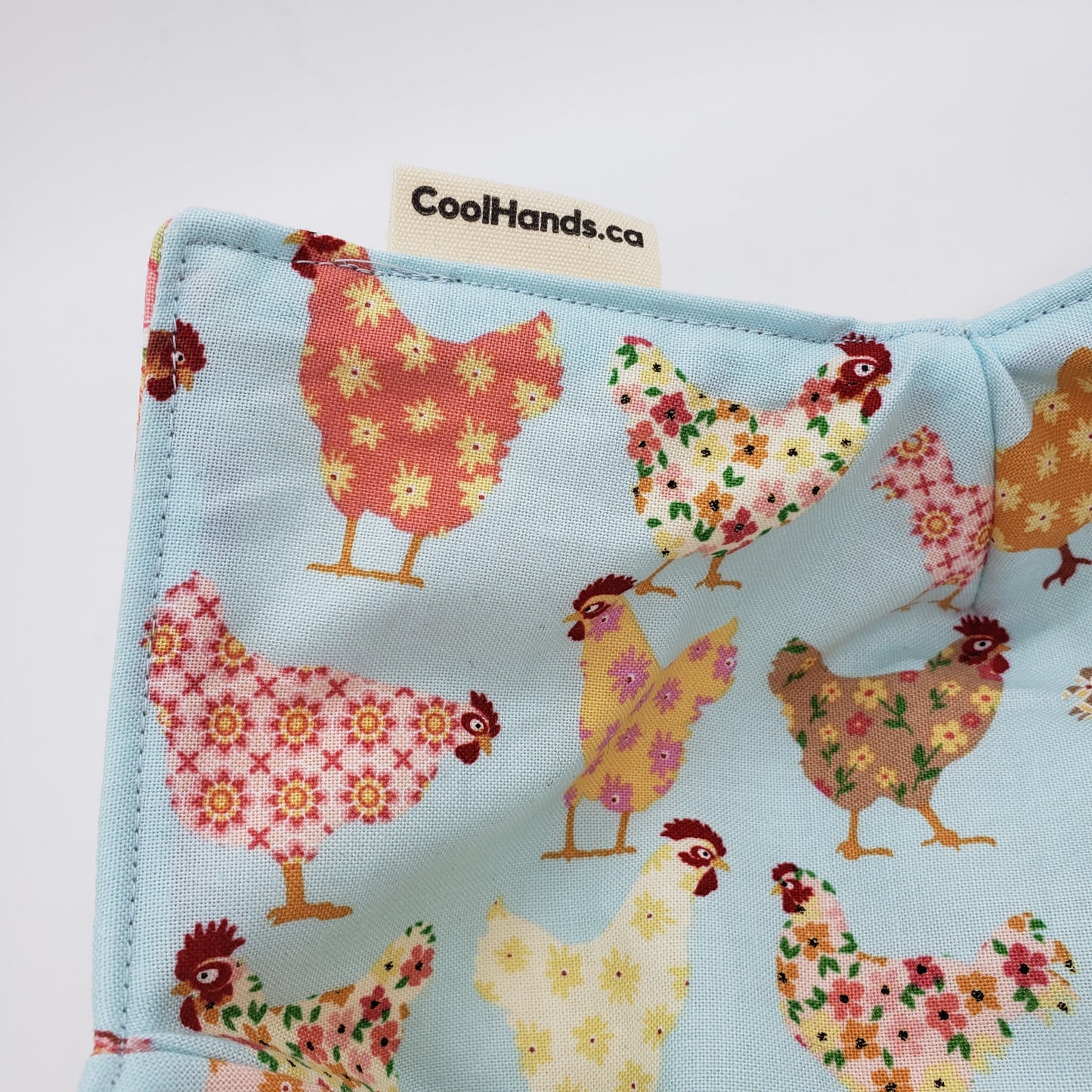100% Cotton Microwavable Bowl Cozy - Spring Chicken