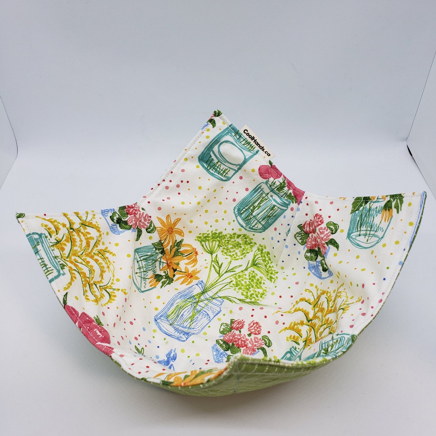 100% Cotton Microwavable Bowl Cozy - 'Rosy, my Posy'