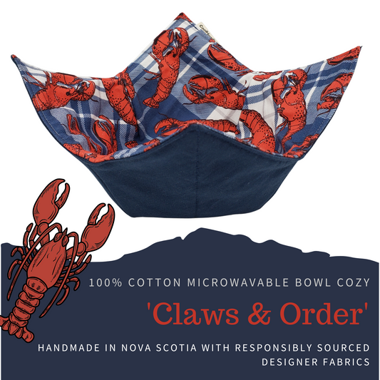 100% Cotton Microwavable Bowl Cozy - Claws & Order