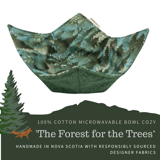100% Cotton Microwavable Bowl Cozy - The Forest for the Trees