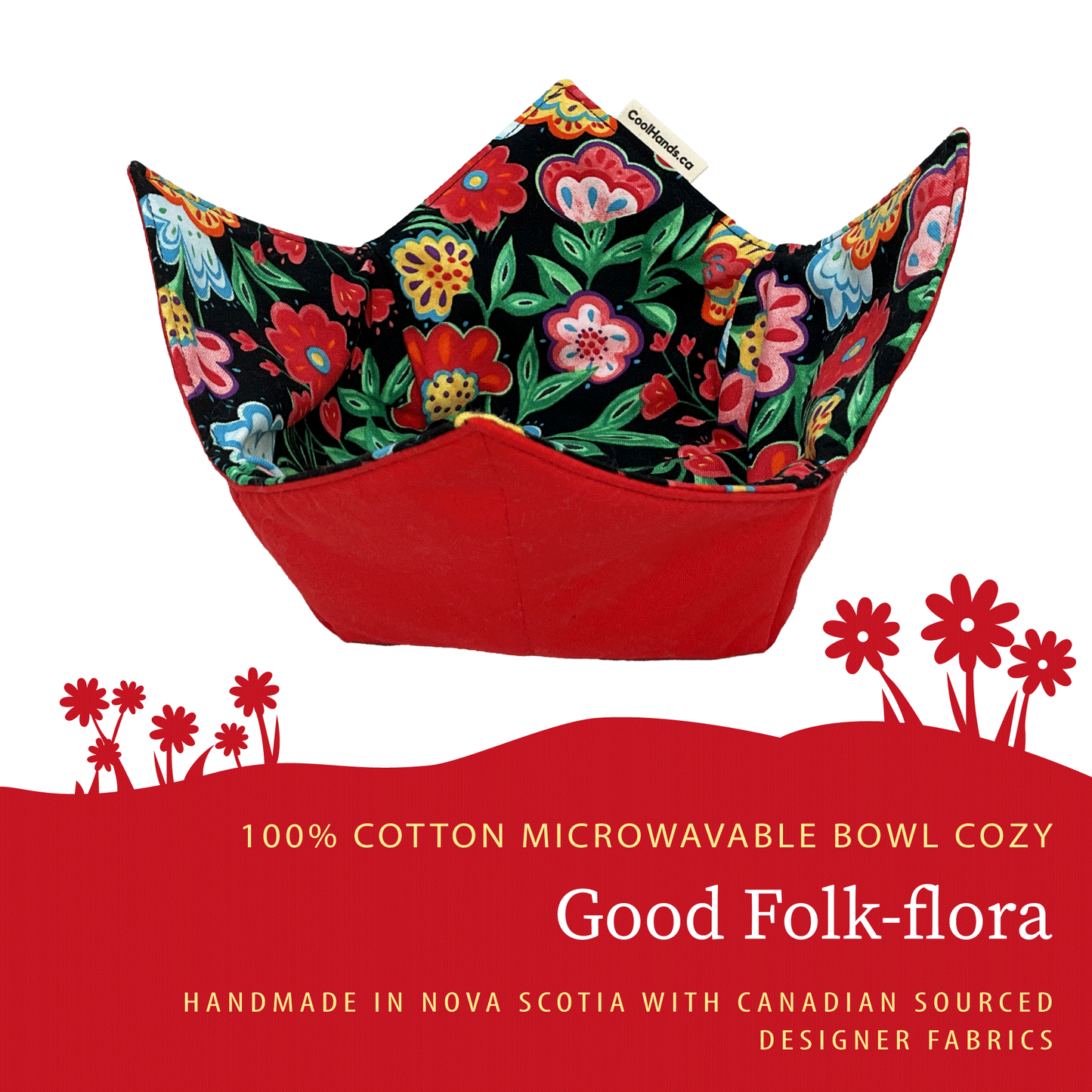 100% Cotton Microwavable Bowl Cozy - Good Folk-flora