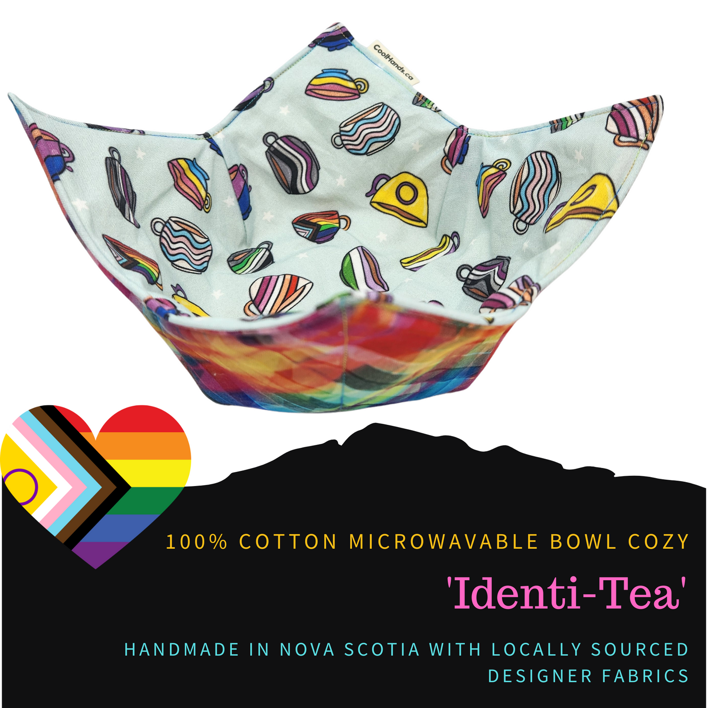 100% Cotton Microwavable Bowl Cozy - Identi-TEA