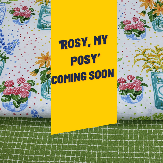 100% Cotton Microwavable Bowl Cozy - 'Rosy, my Posy' ** COMING SOON **