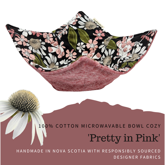 100% Cotton Microwavable Bowl Cozy - Pretty In Pink