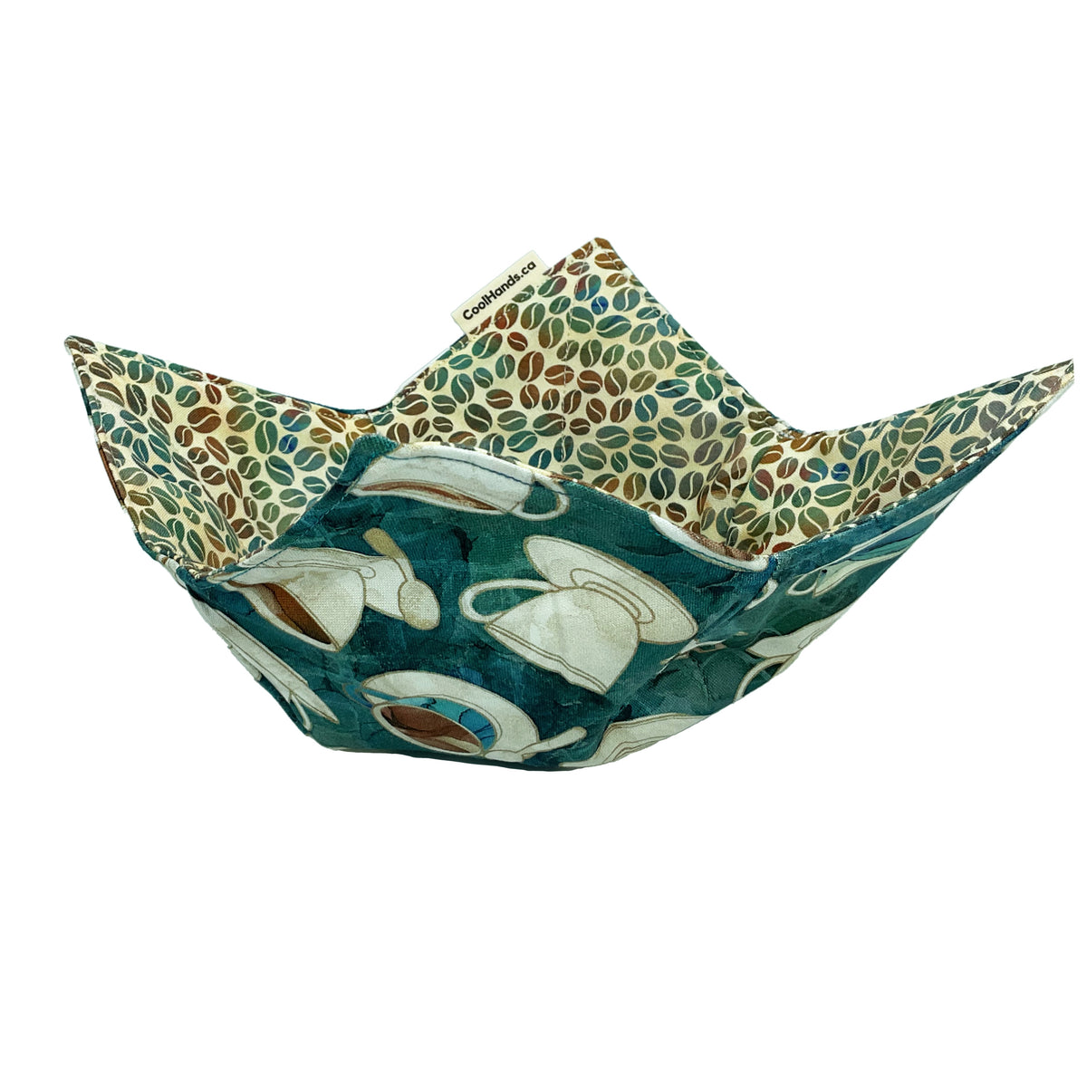 100% Cotton Microwavable Bowl Cozy - Coffee Time