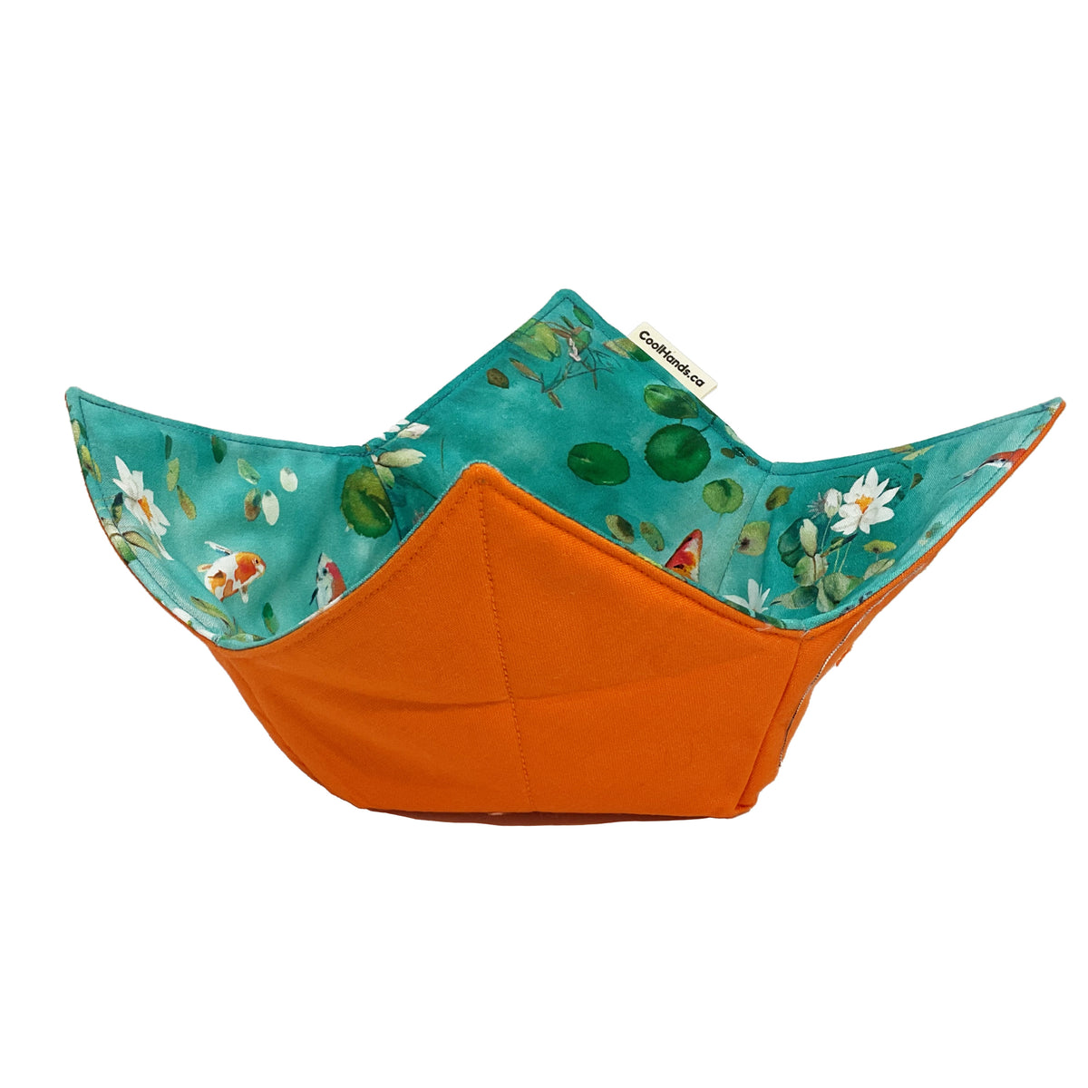 100% Cotton Microwavable Bowl Cozy - Playing Koi