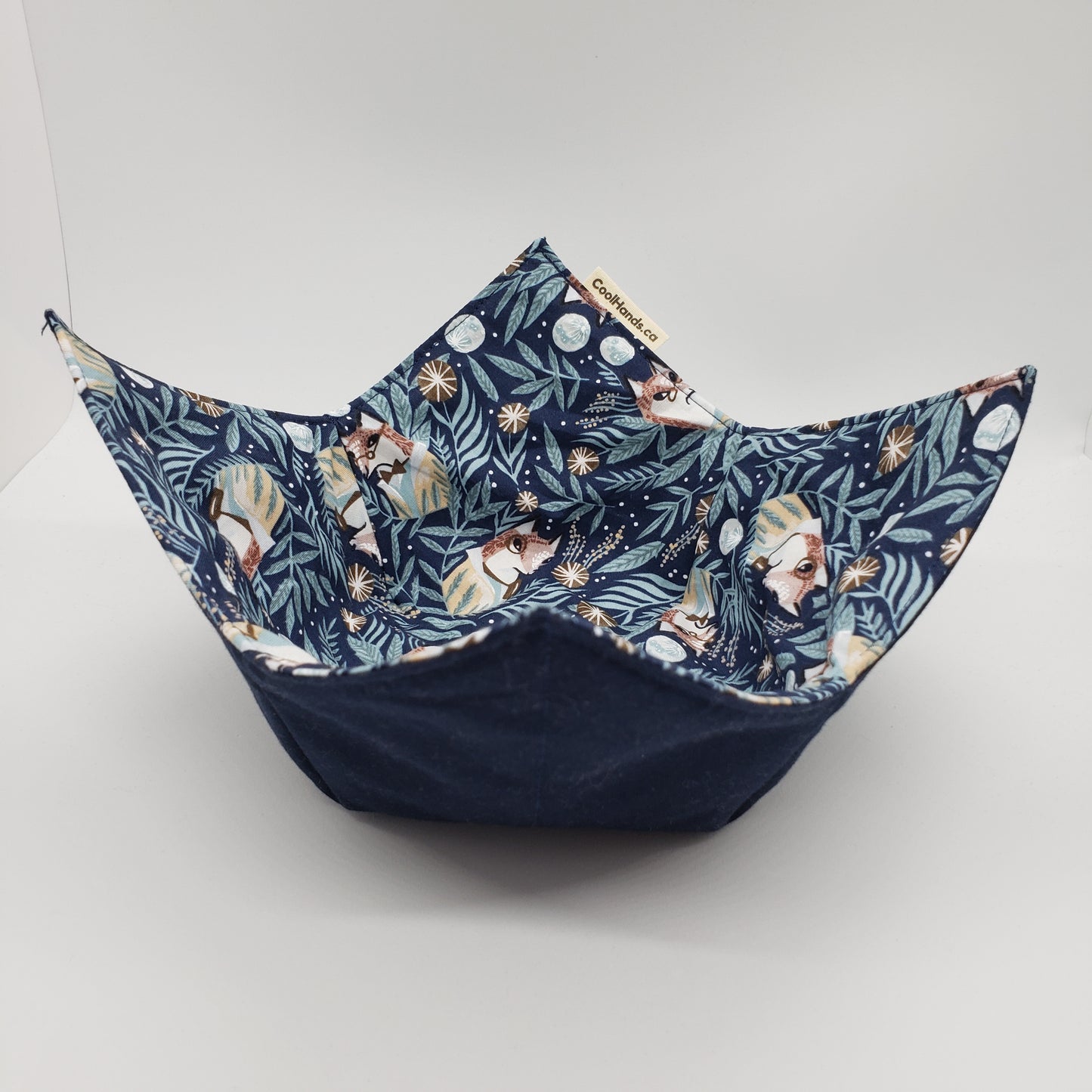 100% Cotton Microwavable Bowl Cozy - "Clever As A Fox"