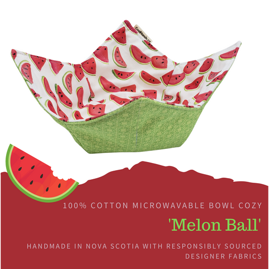 100% Cotton Microwavable Bowl Cozy - Melon Ball